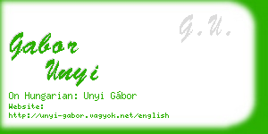 gabor unyi business card